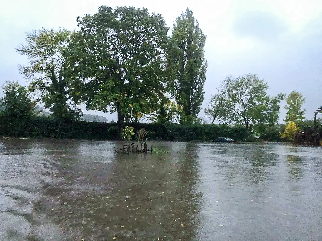 Inondation de novembre 2024 recouvrant la Ferme de Pontaly