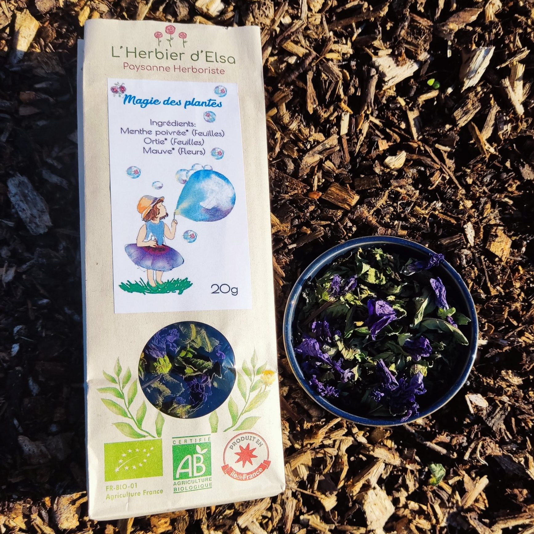 Sac de tisane dans le sachet L'Herbier d'Elsa